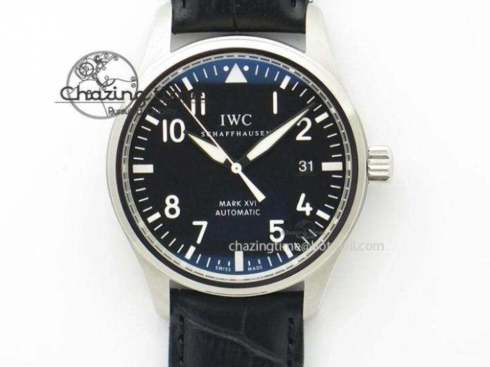 MIROTIME 0306 GoodFit Big Pilot Real PR IW500912 ZF Best Edition Black Dial On Black Leather Strap A 7287